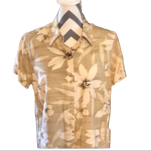 Liz  Claiborne Silk Button Down Blouse MEDIUM - Picture 1 of 6
